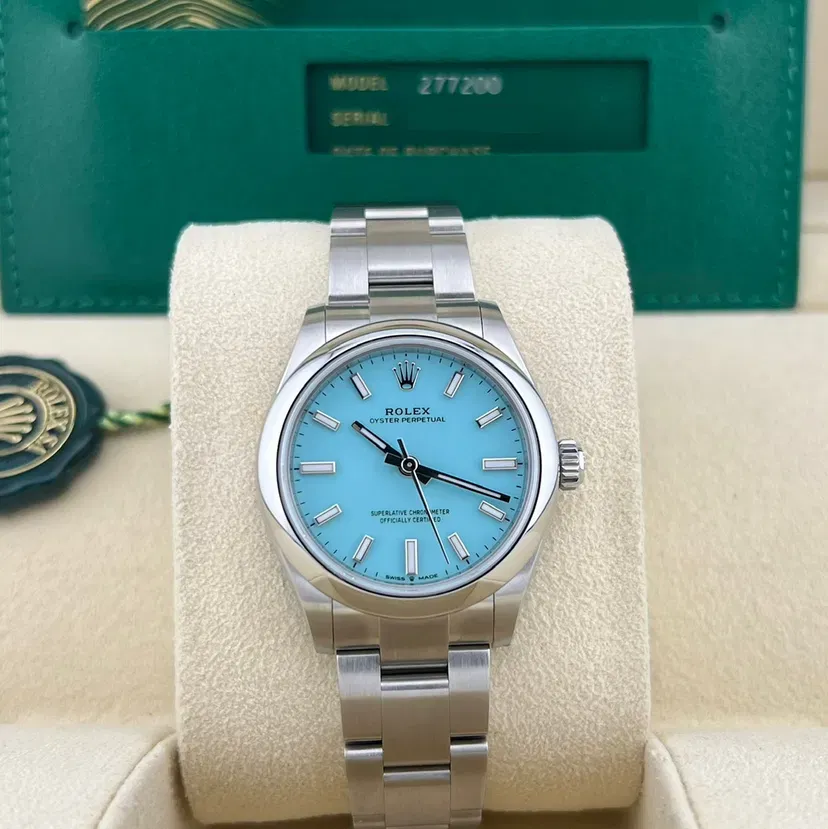 2024 2024 Rolex Oyster Perpetual 31 Tiffany Turquoise Ref. 277200-0007 — Crown Watch Group Miami
