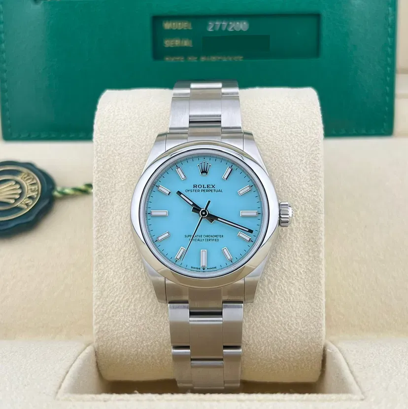 2024 2024 Rolex Oyster Perpetual 31 Tiffany Turquoise Ref. 277200-0007 — Crown Watch Group Miami
