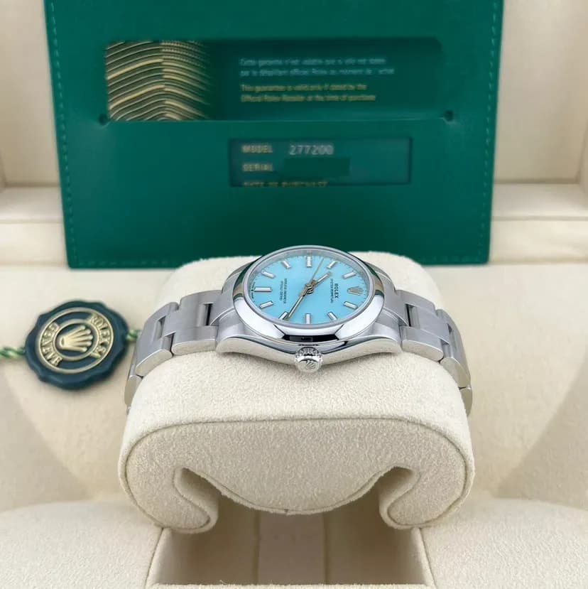2024 2024 Rolex Oyster Perpetual 31 Tiffany Turquoise Ref. 277200-0007 — Crown Watch Group Miami