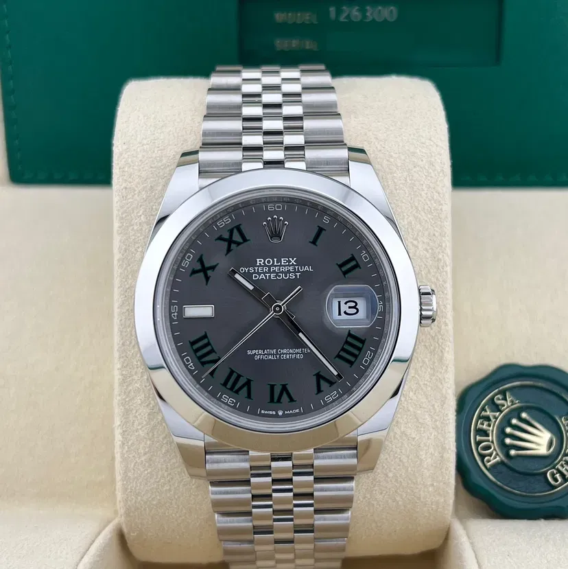 2024 2024 Rolex Datejust 41 Wimbledon  Smooth  Jubilee Ref. 126300-0014 — Crown Watch Group Miami