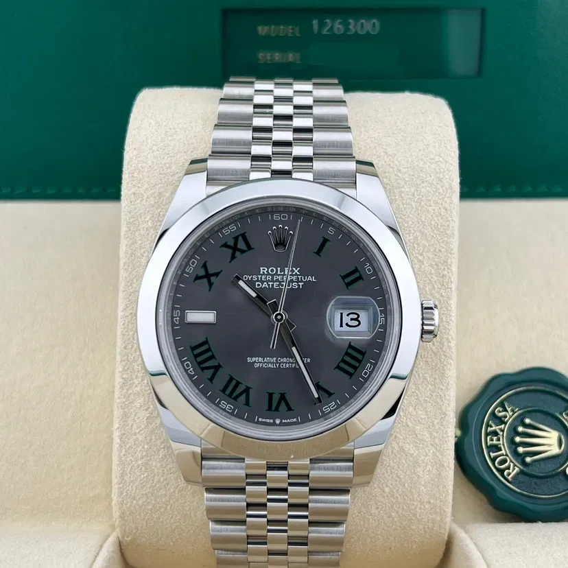 2024 2024 Rolex Datejust 41 Wimbledon  Smooth  Jubilee Ref. 126300-0014 — Crown Watch Group Miami