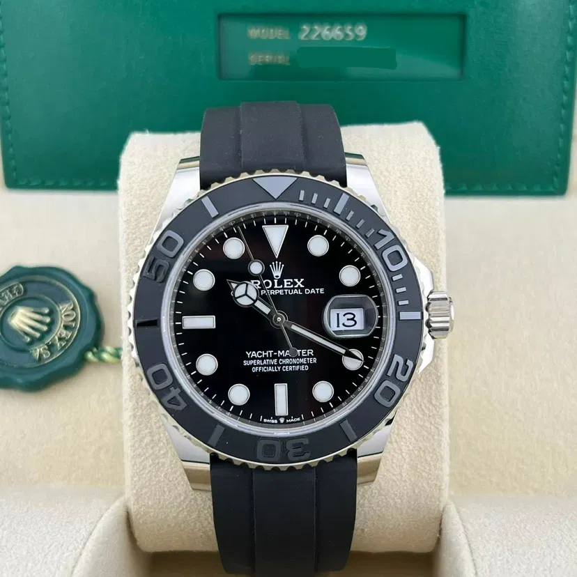 2024 2024 Rolex Yacht-Master 42 226659 — White Gold / Black / Oysterflex Ref. 226659-0002 — Crown Watch Group Miami