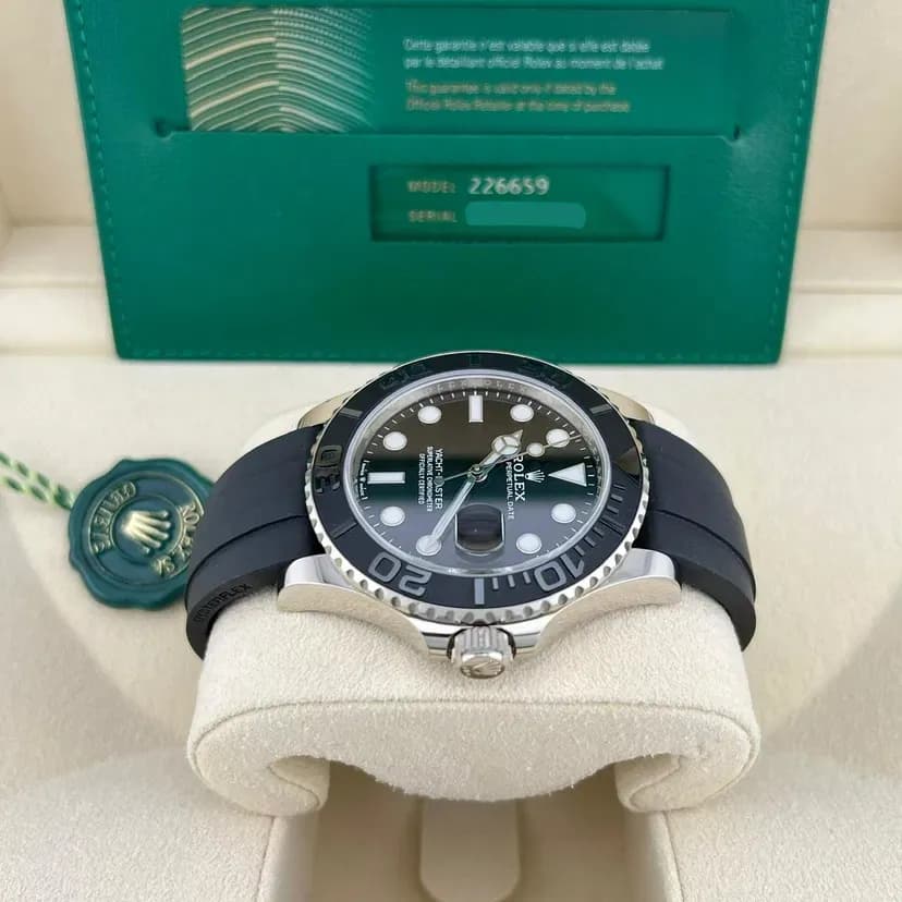 2024 2024 Rolex Yacht-Master 42 226659 — White Gold / Black / Oysterflex Ref. 226659-0002 — Crown Watch Group Miami