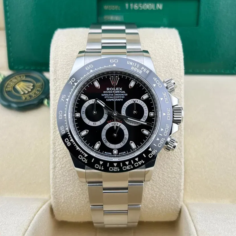 2023 Rolex Daytona Black Dial 126500LN — Steel Ceramic Reverse Panda Ref. 116500LN — Crown Watch Group Miami