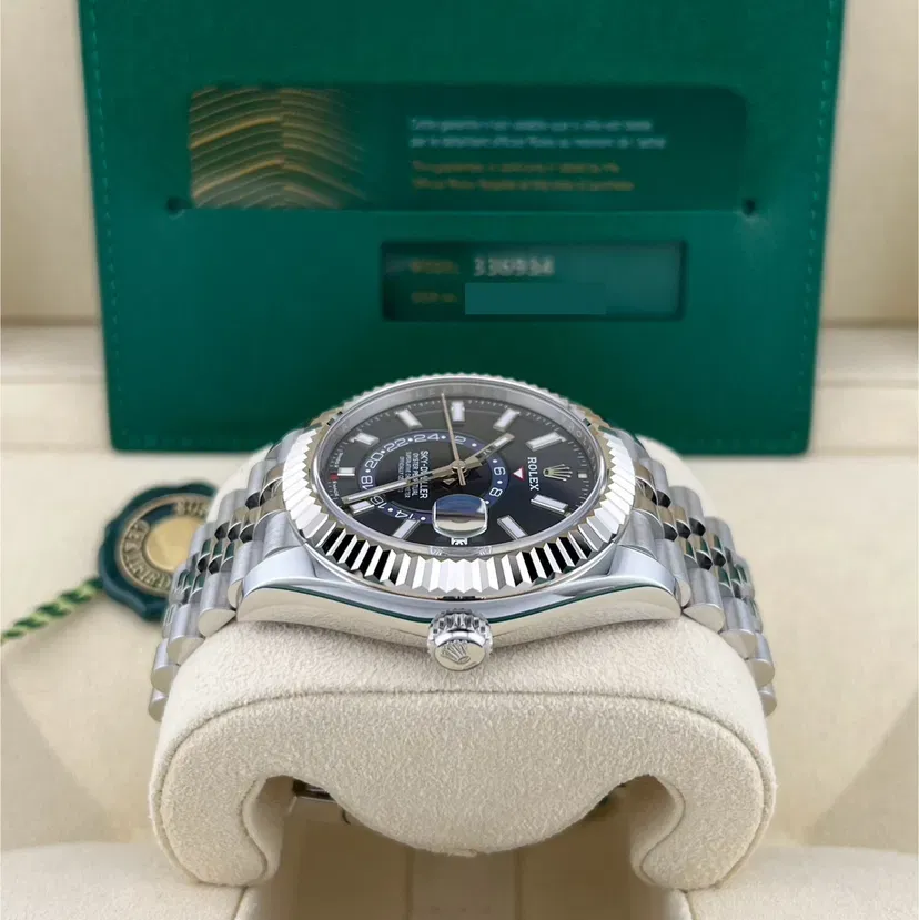 2025 2025 Rolex Sky-Dweller 42 Steel Fluted Blue Jubilee Ref. 336934-0006 — Crown Watch Group Miami