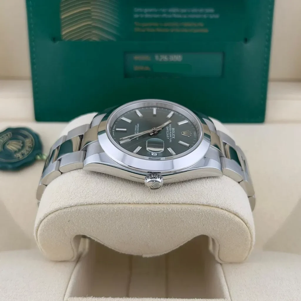 2025 Rolex Datejust 41 Smooth / Mint Green / Oyster — Ref. 126300-0019 — 2025 — Unworn condition — Crown Watch Group Miami