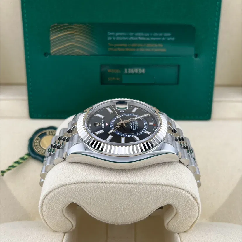 2025 Rolex Sky-Dweller 42 Steel  Fluted  Blue  Jubilee — Ref. 336934-0006 — 2025 — Unworn condition — Crown Watch Group Miami