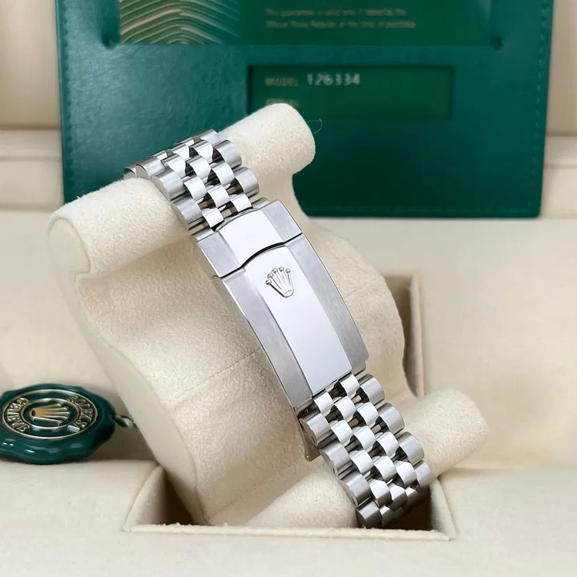 2025 Rolex Datejust 41 Steel  Fluted  Mint Green  Jubilee — Ref. 126334-0028 — 2025 — Unworn condition — Crown Watch Group Miami