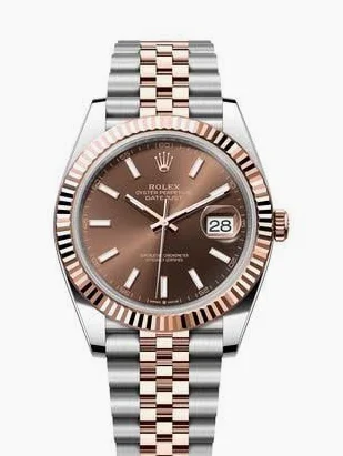 Rolex Datejust Chocolate 126331 — Everose Rolesor Fluted Jubilee