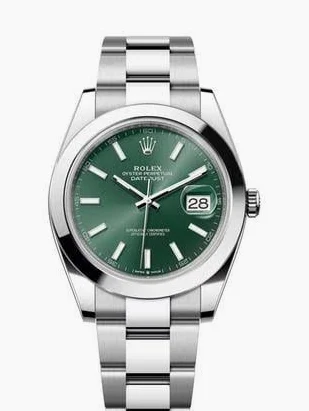 2025 Rolex Datejust 41 Smooth / Mint Green / Oyster